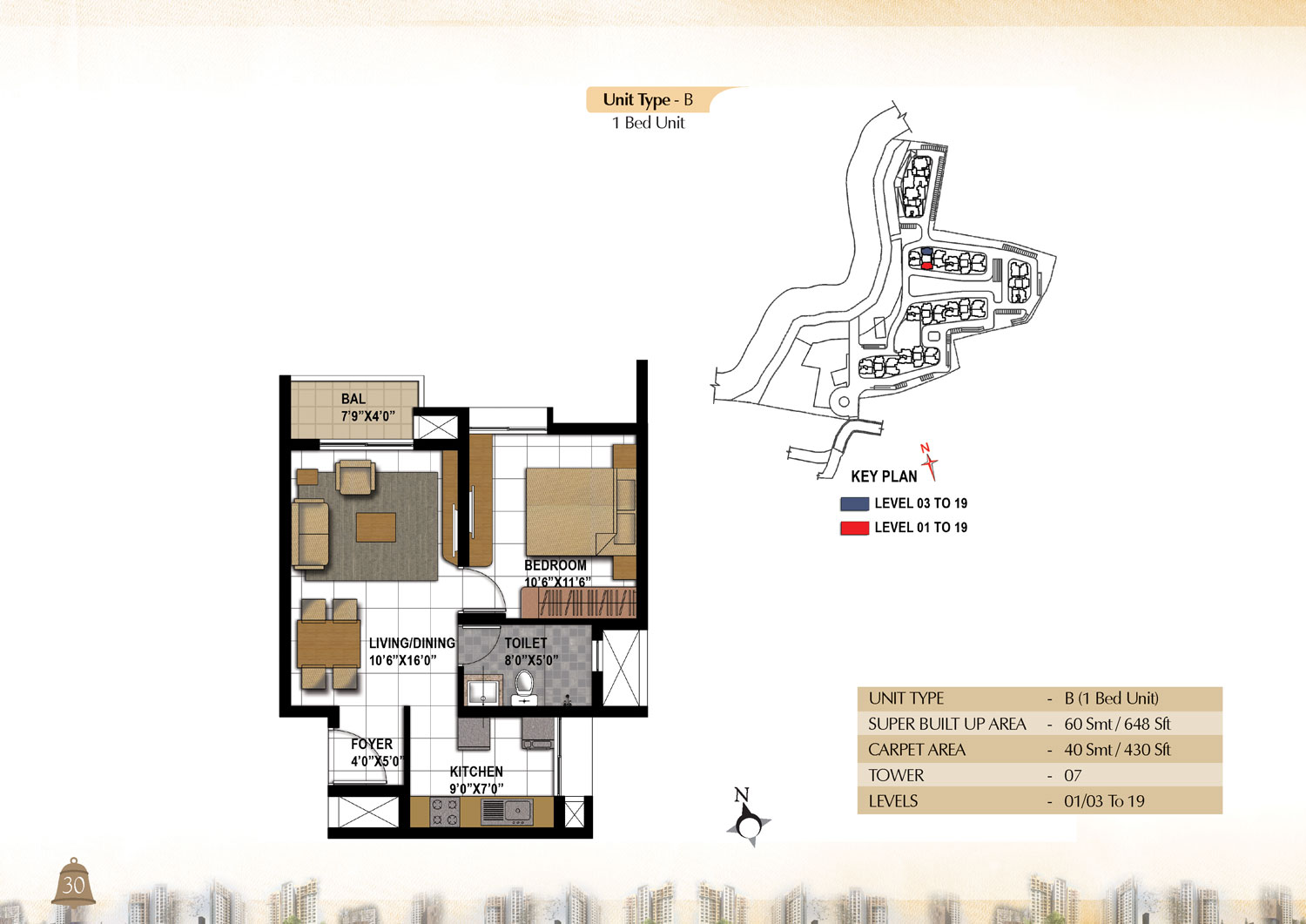 Prestige Bagmane Temple Bells Floor Plan