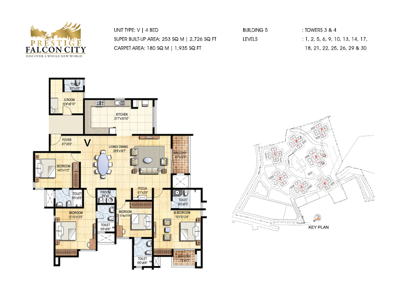 Prestige Falcon City Floor Plan