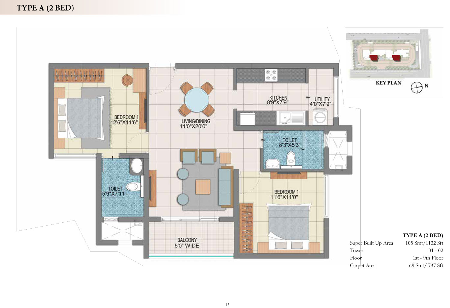 Prestige Fontaine Bleau Floor Plan