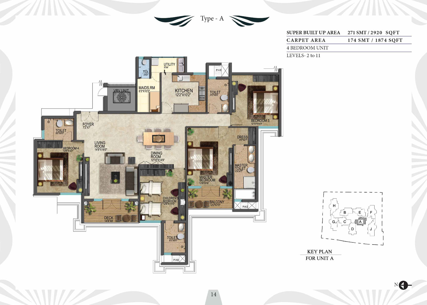 Prestige Leela Residences Floor Plan