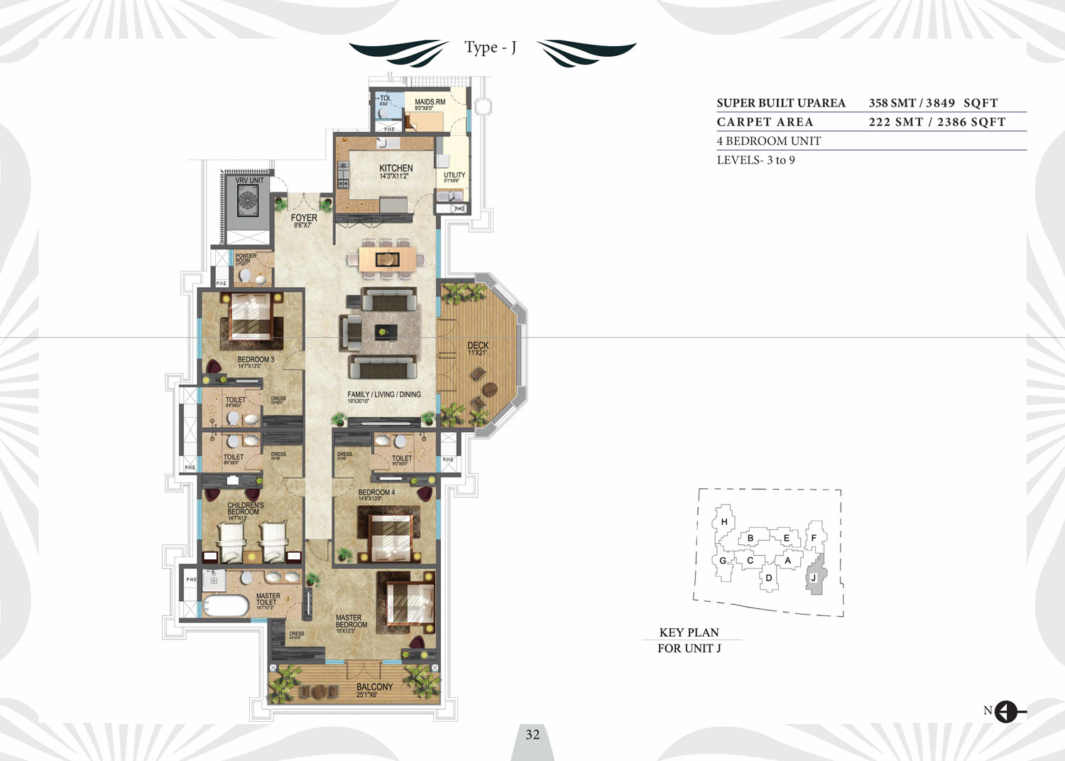 Prestige Leela Residences Floor Plan