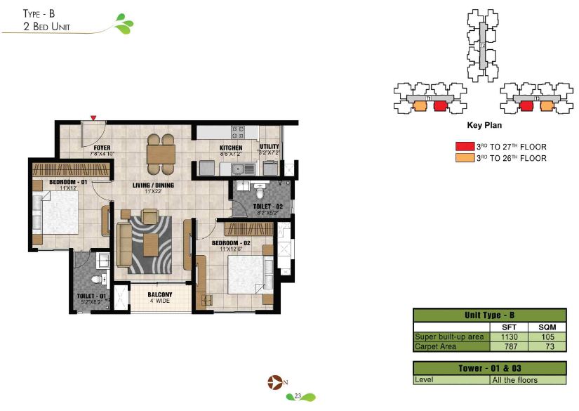 Prestige Park Square Floor Plan