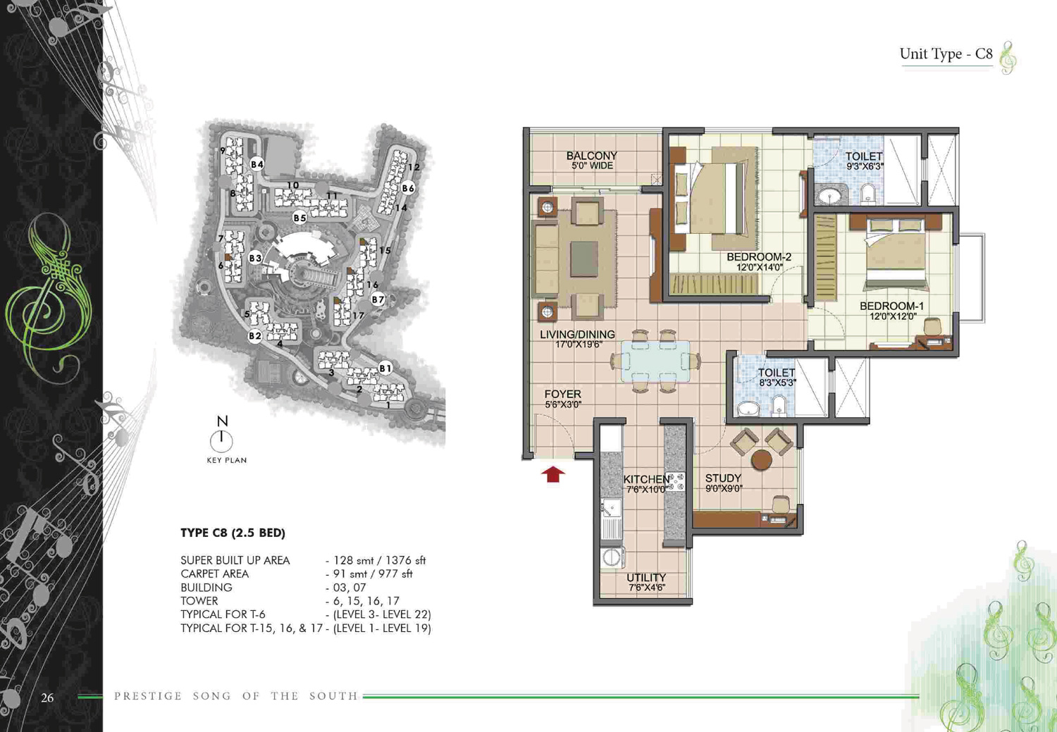 Prestige Song of the South Phase 1 Floor Plan