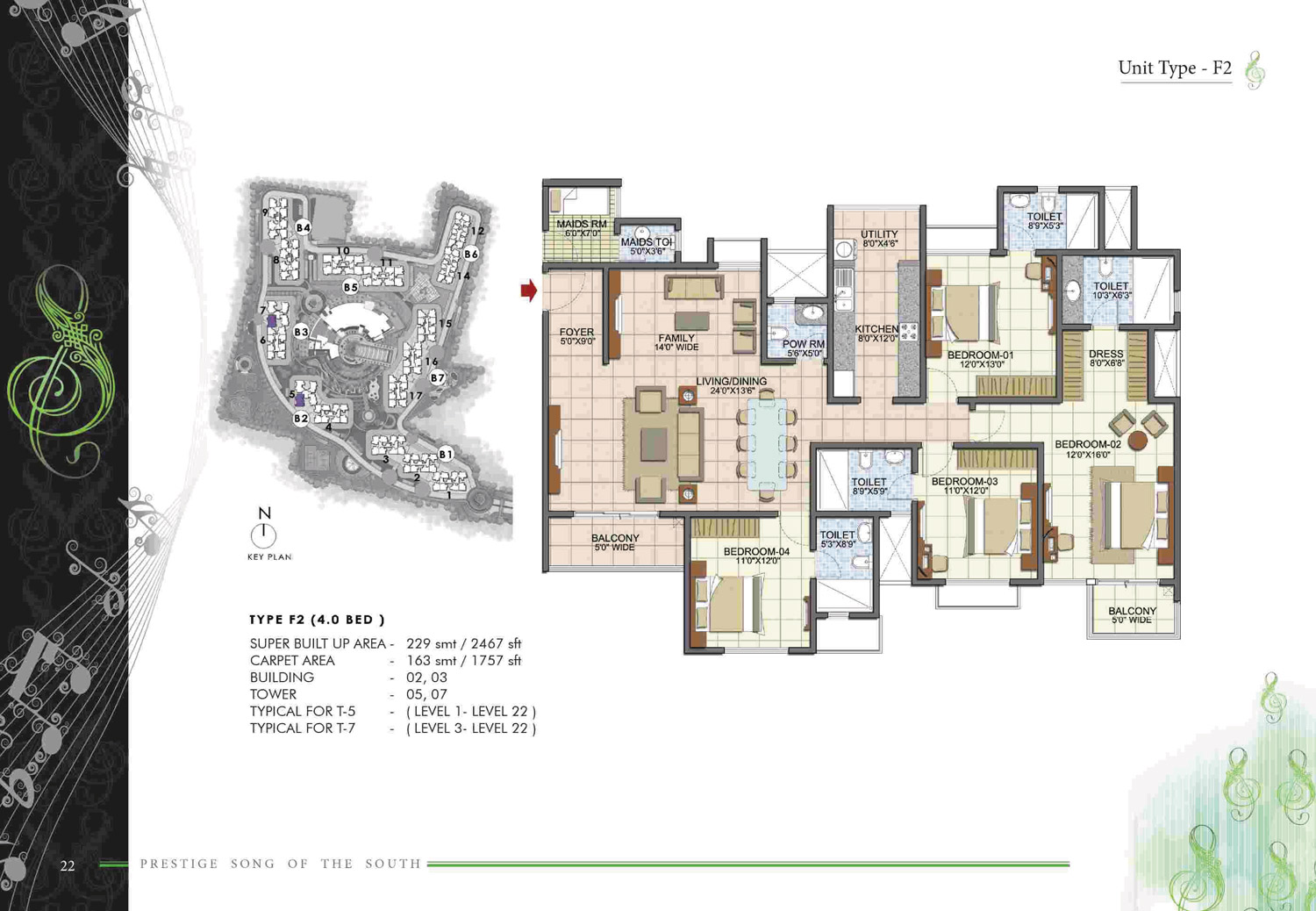 Prestige Song of the South Phase 2 Floor Plan