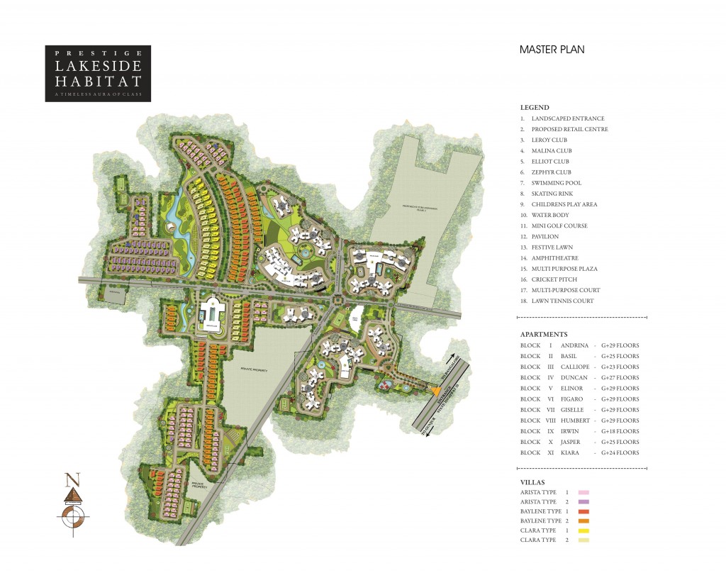 Prestige Lakeside Habitat Master Plan